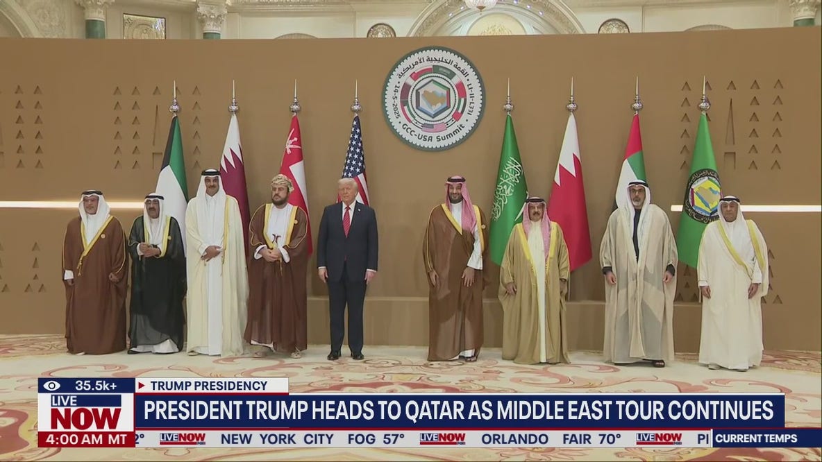 President Trump heads to Qatar as Middle East tour continues
